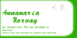 annamaria morvay business card